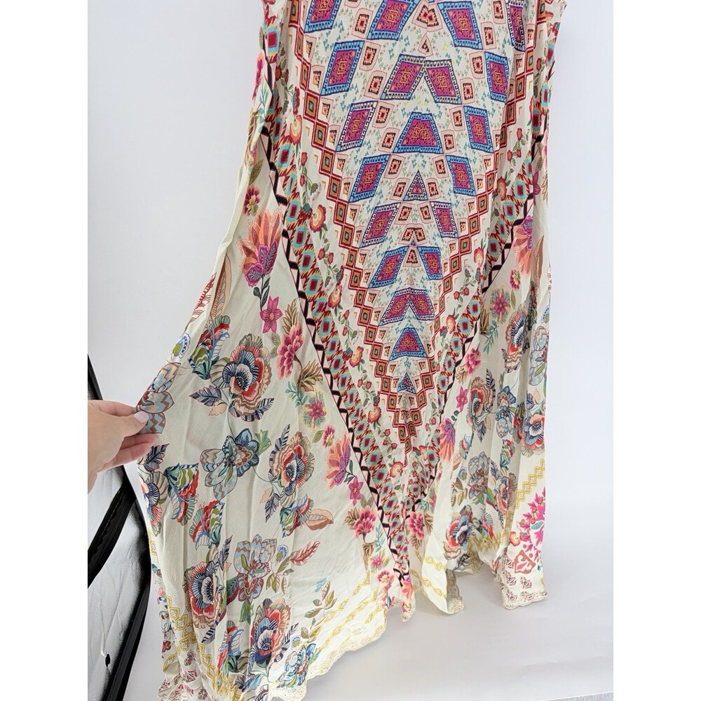 Johnny Was High-Low Button Tank Dress Size L Floral Boho Whimsy Fairy Festival - Picture 6 of 10
